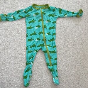 Kickee Pants Aqua and Green Kids One Piece